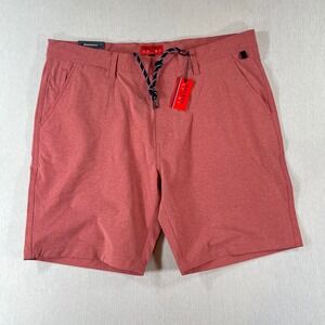 NEW Halsey Sport Shorts Mens 38 Waypoint Hybrid Red Water Resistant NWT